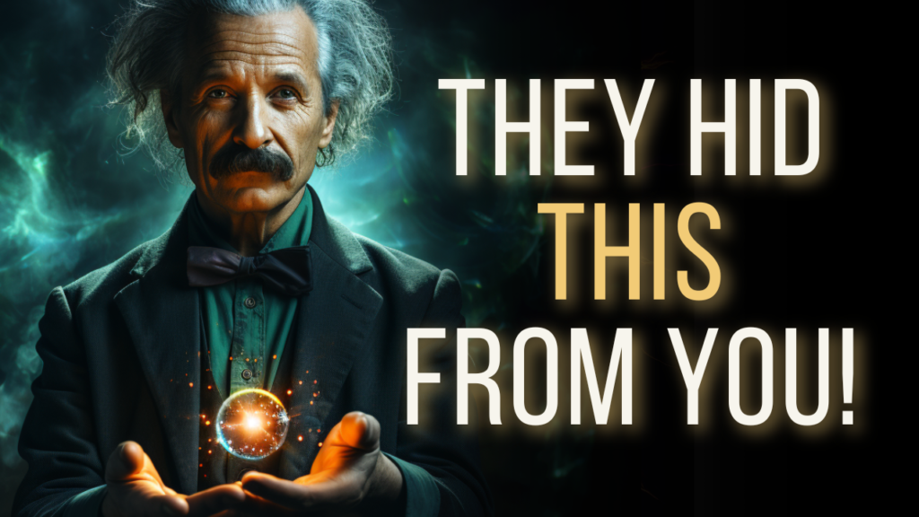 An image of Albert Einstein holding a ball of energy out toward the viewer offering it as a symbol of unlocking your full human potential.