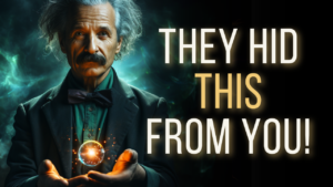 An image of Albert Einstein holding a ball of energy out toward the viewer offering it as a symbol of unlocking your full human potential.